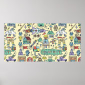 クリエイティブおもしろいリティ活動Doodle Cartoon Set 1. ポスター (正面)