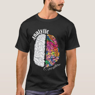 クリエイティブおよび解析脳離れと右神経sc tシャツ