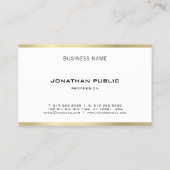 クリエイティブお洒落グラフィックデザイントレンディー金ゴールドラグジュアリー 名刺 (裏面)