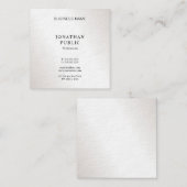 クリエイティブお洒落デザインシルバールックラグジュアリー スクエア名刺 (正面/裏面)