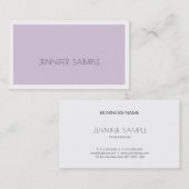 クリエイティブお洒落デザイントレンディーバイオレットパープルラグジュアリー 名刺 (正面/裏面)