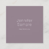 クリエイティブお洒落デザインプモダンライナラグジュアリートレンディー スクエア名刺 (正面)