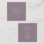 クリエイティブお洒落デザインプモダンライナラグジュアリートレンディー スクエア名刺 (正面/裏面)