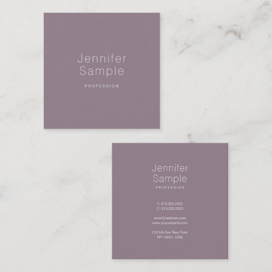 クリエイティブお洒落デザインプモダンライナラグジュアリートレンディー スクエア名刺 (正面/裏面)