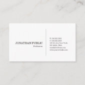 クリエイティブお洒落ホワイトデザインプモダンラン 名刺 (正面)