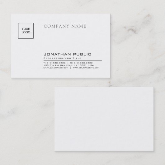 クリエイティブお洒落独自の会社のロゴプレーントレンディー 名刺 (正面/裏面)