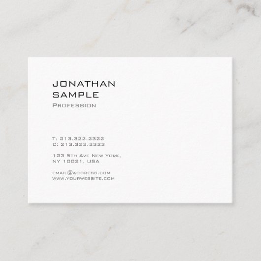 クリエイティブかわいいデザインモダントレンディープカッコいいラン 名刺 (正面)