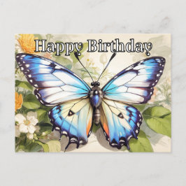 クリエイティブかわいらしヴィンテージバタフライイラストレーション シーズンポストカード