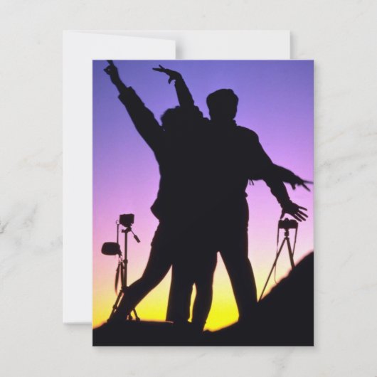 クリエイティブで楽しいカップルの記念日パーティー招待状 招待状 (正面)