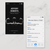クリエイティブとユニークボディビルダーパーソナルトレーナー 名刺 (正面/裏面)