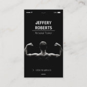 クリエイティブとユニークボディビルダーパーソナルトレーナー 名刺 (正面)