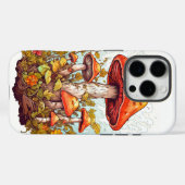 クリエイティブなキノコの森のイラスト Case-Mate iPhoneケース (裏面 (横))