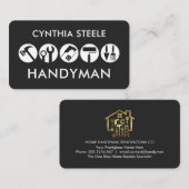 クリエイティブなハンドマン ツール アイコン 名刺 (正面/裏面)