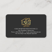 クリエイティブなハンドマン ツール アイコン 名刺 (裏面)