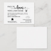 クリエイティブな不動産プロモーション バレンタインデー ノートカード (正面/裏面)