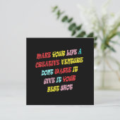 クリエイティブな冒険と人生を愛する人々のために 招待状 (スタンド正面)