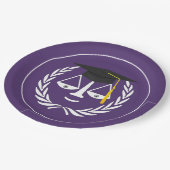 クリエイティブな法科大学院卒業式 ペーパープレート (アングル)