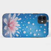 クリエイティブな花の配置 水玉模様の背景 Case-Mate iPhoneケース (裏面(横))