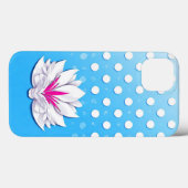 クリエイティブな花の配置 水玉模様の背景 Case-Mate iPhoneケース (裏面 (横))