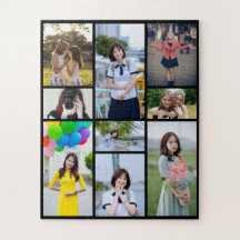 クリエイティブな9枚の画像の思い出のフォトパズル
