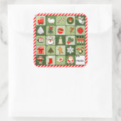 クリエイティブのクリスマスラベル スクエアシール (バッグ)