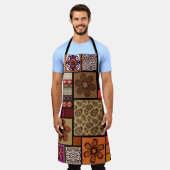クリエイティブのシームレスなパターンインスパイアの大集合 エプロン (着用した状態)
