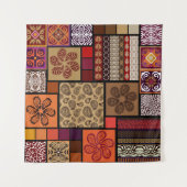 クリエイティブのシームレスなパターンインスパイアの大集合 タペストリー (正面(横))