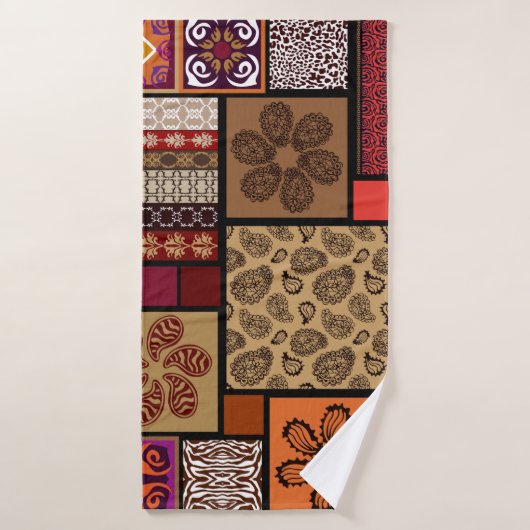 クリエイティブのシームレスなパターンインスパイアの大集合 バスタオル (バスタオル)