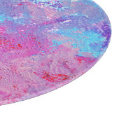 クリエイティブのピンクとブルーのテクスチ絵を描ャ、ブロッツ。 カッティングボード (角)