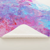 クリエイティブのピンクとブルーのテクスチ絵を描ャ、ブロッツ。 シェルパブランケット (3/4)