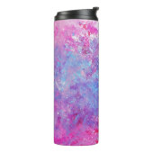 クリエイティブのピンクとブルーのテクスチ絵を描ャ、ブロッツ。 タンブラー (回転左)