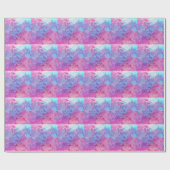 クリエイティブのピンクとブルーのテクスチ絵を描ャ、ブロッツ。 ラッピングペーパー (フラット)