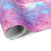 クリエイティブのピンクとブルーのテクスチ絵を描ャ、ブロッツ。 ラッピングペーパー (ロールコーナー)