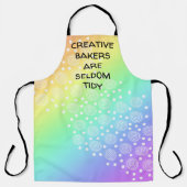 クリエイティブのベーカーはめったに整然とした虹のグラデーション エプロン (正面)