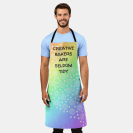 クリエイティブのベーカーはめったに整然とした虹のグラデーション エプロン