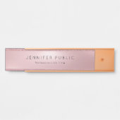 クリエイティブの上品なばら色の金ゴールドのグリッターのモダンなテンプレート サインプレート (正面)