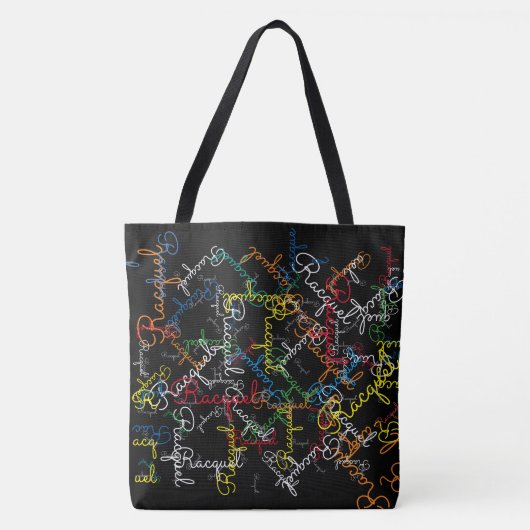 クリエイティブの名前のパタカラフルーン トートバッグ (正面)
