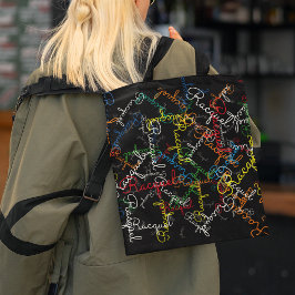 クリエイティブの名前のパタカラフルーン トートバッグ