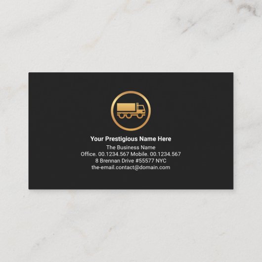 クリエイティブの場所アイコンホームロジスティック引越し業者 名刺 (裏面)