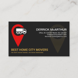 クリエイティブの場所アイコンホームロジスティック引越し業者 名刺