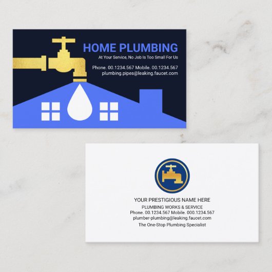 クリエイティブの屋上の排水配管 名刺 (正面/裏面)