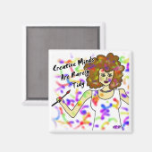 クリエイティブの心はめったに整理整頓された磁石 マグネット (正面/裏面)