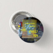 クリエイティブの心はめったに整頓ボタン 缶バッジ (正面&裏面)