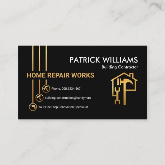 クリエイティブの手書きツールのボタンビルダー 名刺 (正面)