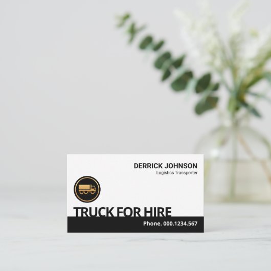 クリエイティブの看板輸送用トラック 名刺 (スタンド正面)