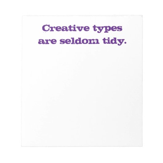 クリエイティブの種類はメモ帳が整頓されない ノートパッド (正面)