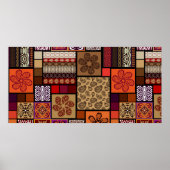 クリエイティブの継ぎ目のないパターンインスパイアの大きさ ポスター (正面)