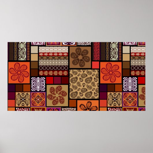 クリエイティブの継ぎ目のないパターンインスパイアの大きさ ポスター (正面)