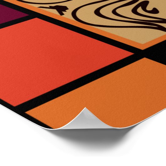 クリエイティブの継ぎ目のないパターンインスパイアの大きさ ポスター (角)