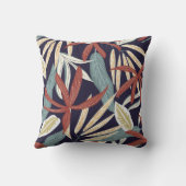 クリエイティブの継ぎ目のない模様で、熱帯植物が乗っている クッション (裏面)